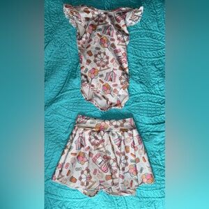 Colorful Carnival Print Baby Outfit by Little Foxies